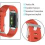 KingAcc Compatible Fitbit Charge 2 Bands, Soft Silicone Replacement Band for Fitbit Charge 2, with Metal Buckle Fitness Wristband Sport Strap Women Men (1-Pack, Orange, Small)