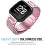 MoKo Band Compatible with Fitbit Versa/Versa 2/Versa lite Edition/Versa Special Edition, Stainless Steel Metal Watch Band Replacement Strap Bracelet - Rose Pink MoKo Band Compatible with Fitbit Versa/Versa 2/Versa lite Edition/Versa Special Edition, Stainless Steel Metal Watch Band Replacement Strap Bracelet - Rose Pink