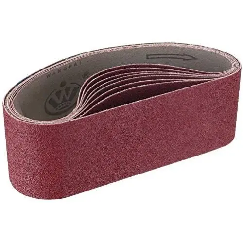 Aluminum Oxide Sanding Belts,3-Inch x 21-Inch 80/120/150/240/400 Assorted Grits (15 Pack)