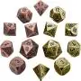 Jovitec 14 Pieces Metal Solid Zinc Alloy Game D&D Dices Set Durable Polyhedral Dice with Printed Numbers and Velvet Storage Bags for Game, Dungeons and Dragons, RPG, Math Teaching (C) Jovitec 14 Pieces Metal Solid Zinc Alloy Game D&D Dices Set Durable Polyhedral Dice with Printed Numbers and Velvet Storage Bags for Game, Dungeons and Dragons, RPG, Math Teaching (C)