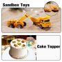 Alloy Truck Mini Pocket Size Construction Models Play Vehicles Toy Trucks for Boys Age 2 3 4 ,Kids Party Favors Cake Decorations Topper Birthday Gift,6Pcs Set