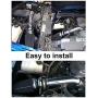BLACKHORSE-RACING 4'' Cold Air Intake System Kit with Heat Shield Filter Compatible with Chevy GMC 1999 2000 2001 2002 2003 2004 2005 2006 V8 4.8L/5.3L/6.0L(Black)