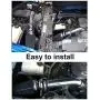 BLACKHORSE-RACING 4'' Cold Air Intake System Kit with Heat Shield Filter Compatible with Chevy GMC 1999 2000 2001 2002 2003 2004 2005 2006 V8 4.8L/5.3L/6.0L(Black)