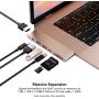 Purgo USB C Hub Adapter Dock for MacBook Air M1 2020-2018 and MacBook Pro M1 2020-2016, with 4K HDMI, 100W PD, 40Gbps TB3 5K@60Hz, USB-C, 2 USB 3.0 and SD/Micro Card Readers (Gold)