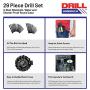 Drill America - KFD29J-PC 29 Piece Heavy Duty High Speed Steel Drill Bit Set with Black and Gold Finish in Round Case (1/16'' - 1/2'' x 64ths), KFD Series