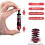 Hooshion 4 Pack Adjustable Oil 60mm 85mm 100mm Front and Rear Metal Shock Absorber Damper for 1/10 RC Car Truck Parts Crawler Type Axial SCX10 TRX4 D90 (Red, 85mm)
