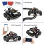 OSOYOO Omni-directinal Mecanum Wheels Robot Car Kit for Arduino Mega2560|Metal Chassis DC Speed Encoder Motor Robotic DIY|STEM Remote Controlled Educational | Mechanical DIY Coding for Teens Adult