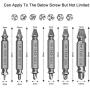 Damaged&Stripped Screw Extractor Remover Tool and Drill Bit Set. Broken Bolt Extractor and Screw Remover Set of 6 Pcs