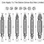 Damaged&Stripped Screw Extractor Remover Tool and Drill Bit Set. Broken Bolt Extractor and Screw Remover Set of 6 Pcs