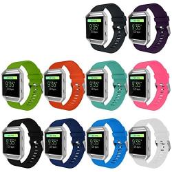 KingAcc Compatible Fitbit Blaze Bands, Soft Accessory Replacement Band for Fitbit Blaze, with Metal Buckle Fitness Wristband Strap Women Men