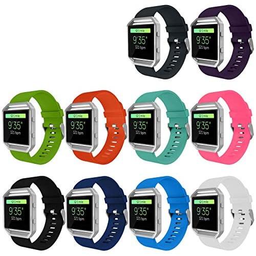 KingAcc Compatible Fitbit Blaze Bands, Soft Accessory Replacement Band for Fitbit Blaze, with Metal Buckle Fitness Wristband Strap Women Men