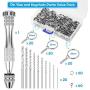 Hand Drill for Resin Molds, Paxcoo 201 PCS Pin Vise Resin Drill Set with Keychain Hardware and 20 Pcs Small Drill Bits (0.8-3 mm) for Resin Plastic Polymer Clay Keychain Pendant Jewelry Making