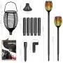 InnoGear Solar Outdoor Flickering Torch Lights, Pack of 4