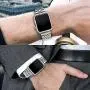 ARTCHE Smartwatch Band Compatible with Apple Watch 42mm 44mm, Premium Stainless Steel Replacement Strap Metal Sports Wristband Link Belt for iWatch Series 5/4/3/2/1, Silver