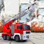 Fisca RC Truck Remote Control Fire Engine Truck 9 CH 2.4G Hobby Electronics Toys with LED Lights Simulated Sounds
