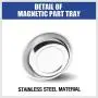 HORUSDY 3-Piece Magnet Trays Set, 3'' 4'' 6'', Round Magnetic Trays Tools Parts Tray Holder HORUSDY 3-Piece Magnet Trays Set, 3'' 4'' 6'', Round Magnetic Trays Tools Parts Tray Holder