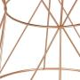 Kate and Laurel Mendel Round Metal End Table, Gray Top with Rose Gold Base