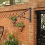 Atemou Single Step Handrail,Black Handrail Railings 1 Step Handrail Metal Wrought Iron Handrail, Handrail Railings for Steps Porch Single Step handrail