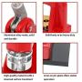 Button Maker, 58mm, Button Maker Machine, 2-1/4 Inch, Red with 200 PCS Button Parts and Circle Cutter (2-1/4inch)