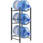 AIYAKA 3 Tier Heavy Duty Gallon Water Cooler Jug Rack,Can be Placed in the Home, Office Organization,Detachable,Save Space,Black
