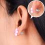 3 Pairs Earring Backs 925 Sterling Silver Hypoallergenic Backings for Stud Posts Back Replacement (White Gold)