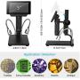 Koolertron 5 inch LCD 1080P Digital Microscope Wireless Remote Control Up to 560x Magnification with Adjustable Stand, USB/HDMI/AV Output Camera Video Recorder with 8 LED Adjustable Light Source