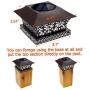 Siedinlar Solar Post Lights Outdoor Deck Fence Cap Light Solar Powered Metal White LED Lighting Waterproof for Patio Garden Decoration 4x4 5x5 Wooden Posts Brown (2 Pack)