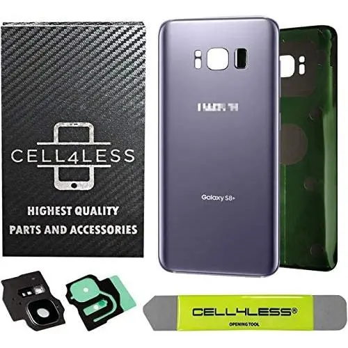CELL4LESS Replacement Back Glass Cover Back Battery Door w/Custom Removal Tool & Pre-Installed Adhesive for Samsung Galaxy S8 Plus OEM - All Models G955-2 Logo - OEM Replacement (Orchid Grey) CELL4LESS Replacement Back Glass Cover Back Battery Door w/Custom Removal Tool & Pre-Installed Adhesive for Samsung Galaxy S8 Plus OEM - All Models G955-2 Logo - OEM Replacement (Orchid Grey)