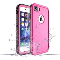 Waterproof Case for iPhone 8 Plus/iPhone 7 Plus Case, Shockproof Full-Body Rugged Case with Built-in Screen Protector for Apple iPhone 8 Plus / 7 Plus - (Pink)