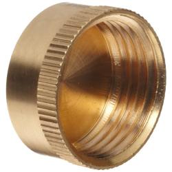 Anderson Metals Brass Garden Hose Fitting, Cap, 3/4'' Female Hose ID