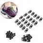 GLOGLOW 20pcs/Set Shoe Lace Hooks Lace Fittings, Alloy Boot Lace Safety Shoelace Buckles for Repair/Camp/Hike/Climb Accessories