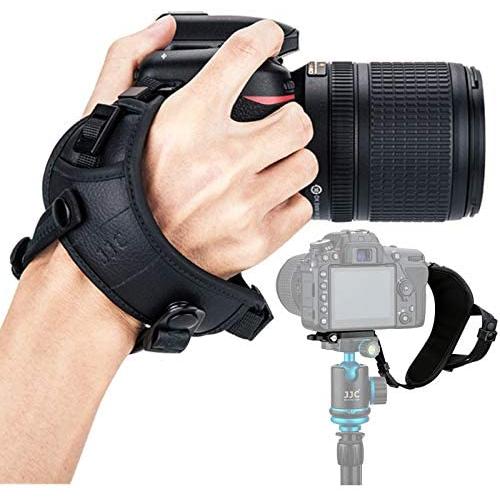 JJC DSLR Camera Wrist Hand Strap Grip with Quick Release Tripod Plate for Nikon D780 D850 D810 D800 D750 D610 D600 D500 D7500 D7200 D7100 D7000 D5600 D5500 D5300 D5200 D3500 D3400 D3300 D6 D5 D4S D4