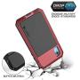 Lanhiem iPhone XR Case, Heavy Duty Shockproof [Tough Armour] Metal Case with Built-in Screen Protector, 360 Full Body Protective Cover for iPhone XR (6.1'' 2018), Dust Proof Design -Red