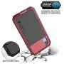 Lanhiem iPhone XR Case, Heavy Duty Shockproof [Tough Armour] Metal Case with Built-in Screen Protector, 360 Full Body Protective Cover for iPhone XR (6.1'' 2018), Dust Proof Design -Red
