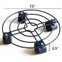 Plant Stand Movable Flower Pots Rack Caddies,Metal Plant Caddy with Rotating Casters with 2 Lock,Planter Trolley Casters Rolling Tray Coaster, Flower Pots Stand (12 Inch Bronze)
