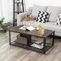 VASAGLE Coffee Table with Steel Frame and Mesh Storage Shelf, 41. 8 x 23. 7 x 17. 7 inches, Rustic Dark Brown VASAGLE Coffee Table with Steel Frame and Mesh Storage Shelf, 41. 8 x 23. 7 x 17. 7 inches, Rustic Dark Brown