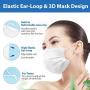 Assacalynn Disposable Face Masks White 50pcs, 3 Layer Disposable Masksfor Men Women