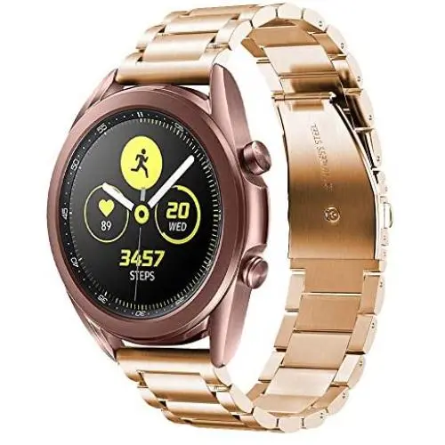 TOROTOP Compatible for Samsung Galaxy Watch 42mm Band/Galaxy Watch 3 41mm/Galaxy Watch 3 Active 2 40mm 44mm Band Women,20mm Replacement Stainless Steel Band(Rose Gold) TOROTOP Compatible for Samsung Galaxy Watch 42mm Band/Galaxy Watch 3 41mm/Galaxy Watch 3 Active 2 40mm 44mm Band Women,20mm Replacement Stainless Steel Band(Rose Gold)
