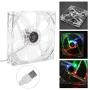 Pokerty Cooling Fan, 12CM 5V USB Transparent LED Colorful Light Cooling Fan PC Computer CPU Cooling Fan