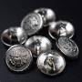 11 Pieces Metal Blazer Button Set - Eagle Badge - for Blazer, Suits, Sport Coat, Uniform, Jacket (Silver)