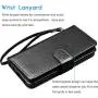 Tekcoo Wallet Case For iPhone 12 Mini / iPhone12 Mini (5.4 inch) 2020 Luxury ID Cash Credit Card Slots Holder Carrying Pouch Folio Flip PU Leather Cover [Detachable Magnetic Hard Case] Lanyard - Black