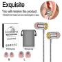 [2Pack] Earphones,in-Ear Earbuds Headphones Wired Headphone Metal Noise Cancelling Stereo Heave Bass with Mic and Remote for Phones,Samsung Galaxy,MP3 Players and All 3.5mm Music Device
