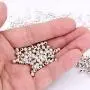 Pangda 1000 Pack 4 mm Metal Spacer Beads Metallic Plated Round Beads Tiny Smooth Beads for Necklaces, Bracelets and Jewelry Making (Silver) Pangda 1000 Pack 4 mm Metal Spacer Beads Metallic Plated Round Beads Tiny Smooth Beads for Necklaces, Bracelets and Jewelry Making (Silver)