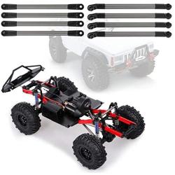 Dilwe 8PCS RC Climbing Metal Link Rod Pull Rod 275MM Wheelbase Spare Parts for 1/10 RC Crawler Cars