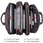 Texbo Napa Leather Briefcase for Men Fits 17 Laptop Large Business Messenger Bag with YKK Zippers