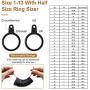 11 Pieces US UK Ring Mandrel Set, Size 1-13 with Half Size Ring Sizer Gauge Ring Mandrel Jewelry Hammer Ring Sizer Adjuster Polishing Cloth Polishing Stick Polished Agate Knife Measuring Tool (Black) 11 Pieces US UK Ring Mandrel Set, Size 1-13 with Half Size Ring Sizer Gauge Ring Mandrel Jewelry Hammer Ring Sizer Adjuster Polishing Cloth Polishing Stick Polished Agate Knife Measuring Tool (Black)