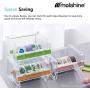 Molshine 2 Pack Transparent Visible Desktop Multi Washi Masking Tape Dispenser,Tape Cutter,Roll Tape Holder (Not Include Masking Tape) (Beige)