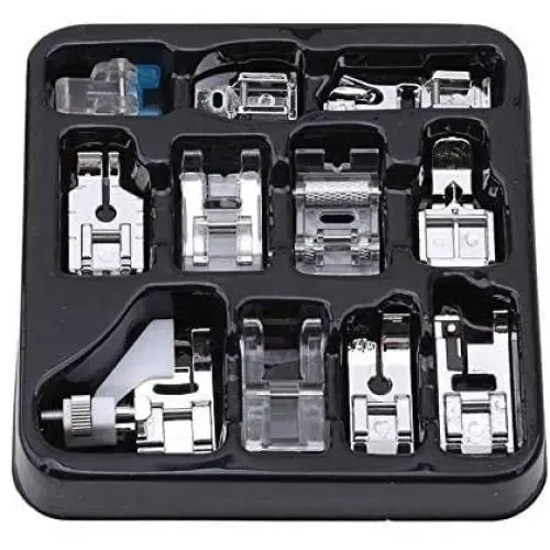 FAC Sewing Machine Kit Presser Feet Snap On Presser Foot Kit Sewing Machine Kit Sewing Machine Spare Parts Accessories 11Pcs FAC Sewing Machine Kit Presser Feet Snap On Presser Foot Kit Sewing Machine Kit Sewing Machine Spare Parts Accessories 11Pcs