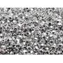 Czech Faceted Glass Beads, Fire-Polished, Round 3mm, 4mm, 6mm, 8mm. Silver Metallic. A Total of 275 Pieces. Set 1CFP 004 (3FP033 4FP033 6FP033 8FP033)