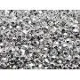 Czech Faceted Glass Beads, Fire-Polished, Round 3mm, 4mm, 6mm, 8mm. Silver Metallic. A Total of 275 Pieces. Set 1CFP 004 (3FP033 4FP033 6FP033 8FP033)